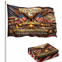 Bambluby 250th Anniversary USA Flag front view with vibrant colors