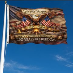 Bambluby USA Flag brass grommet close-up