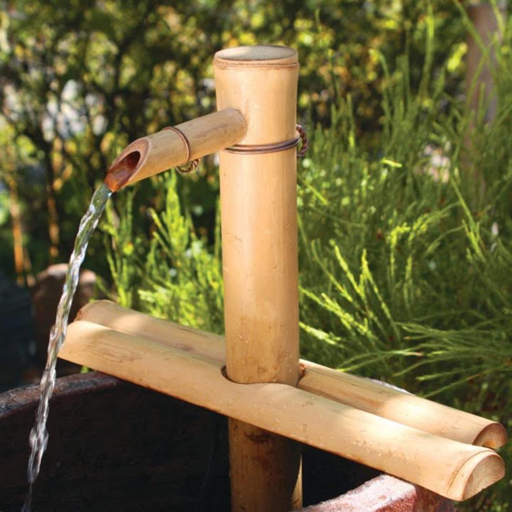 Bamboo Accents 12-inch adjustable bamboo fountain kit with pump