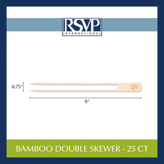 Bamboo BBQ Skewers displayed with grilled shish-kabobs