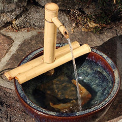 Bamboo fountain kit in a decorative container
