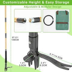 Bamda Weed Puller Tool showcasing the 4-claw steel head