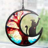 BamLue Pet Memorial Suncatcher front view with vibrant colours
