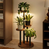 Bamworld 4-Tier Plant Stand with LED lights side view