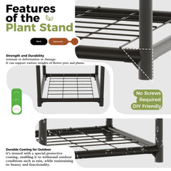 Bamworld Black Plant Stand assembled in a corner