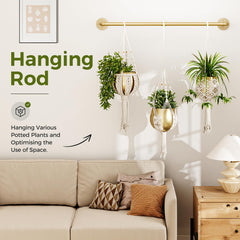 Bamworld Hanging Planter side view with mounting hardware