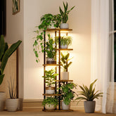 Bamworld Plant Shelf with Grow Light front view