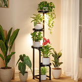 Bamworld Plant Stand with Grow Light front view