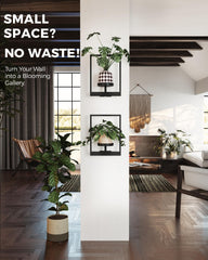 Bamworld Wall Plant Holder black iron installation kit
