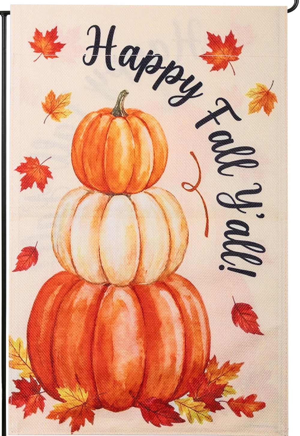 BANANABROTHER Fall Pumpkin Garden Flag front view