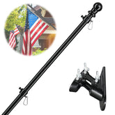 Barcetine 6 FT flag pole with tangle-free design and dual brackets