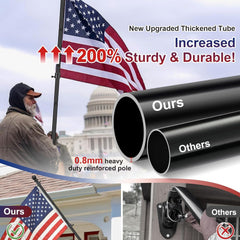 Barcetine heavy duty flag pole outside house