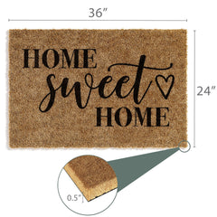 Barnyard Designs Home Sweet Home Doormat with people standing on it