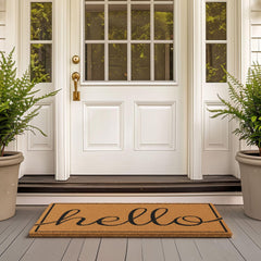 Barnyard Designs Natural Coco Coir Doormat 24x36 side view