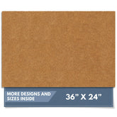 Barnyard Designs Natural Coco Coir Doormat front view, 24x36 inches, plain brown