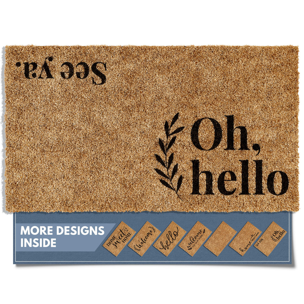 Barnyard Designs Oh Hello Doormat front view