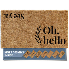 Barnyard Designs Oh Hello Doormat front view