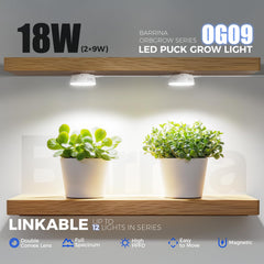 Barrina Puck Grow Light installation with magnetic mounts