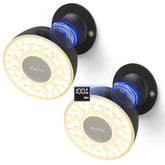 Barrina Rechargeable Puck Grow Light front view, black finish