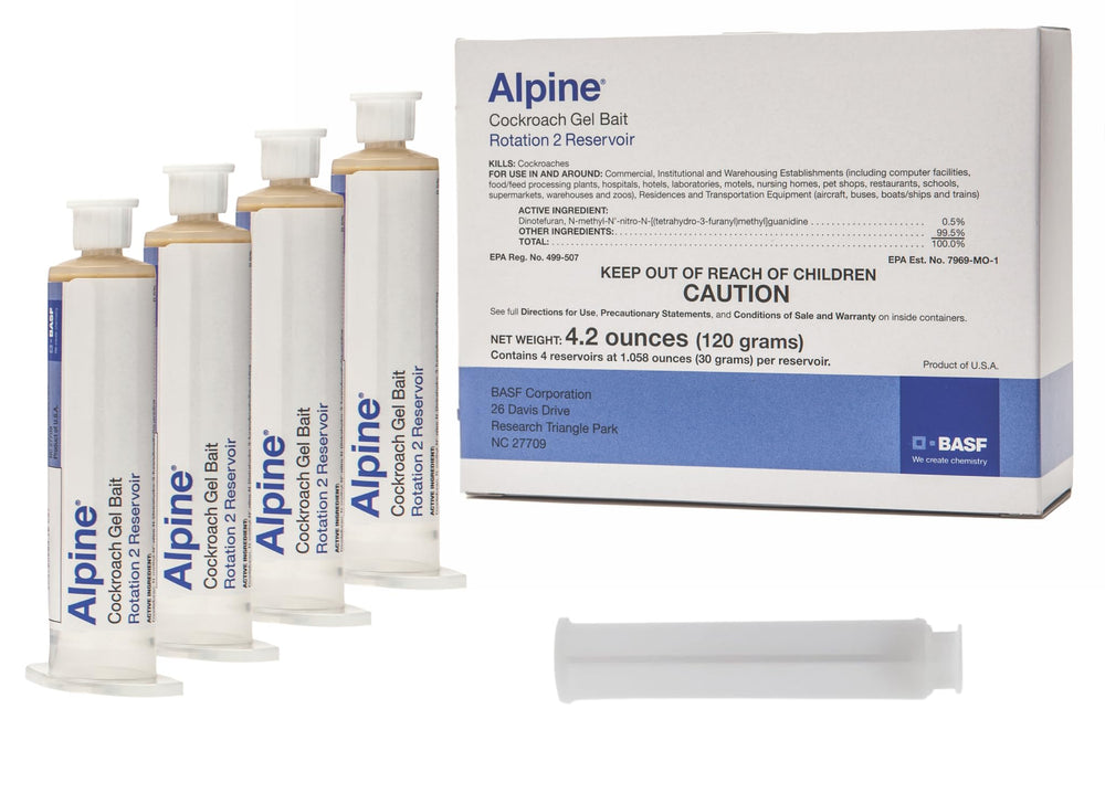 BASF Alpine Rotation 2 Cockroach Gel Bait front view with syringe applicator