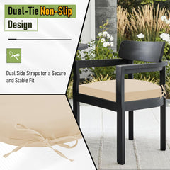 Basic Beyond chair cushions displayed in a garden setting