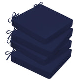 Basic Beyond Outdoor Chair Cushion Set of 4 in navy blue, front view