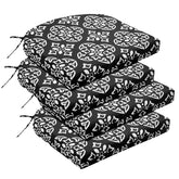 Basic Beyond Outdoor Chair Cushion Set of 4 Medallion front view