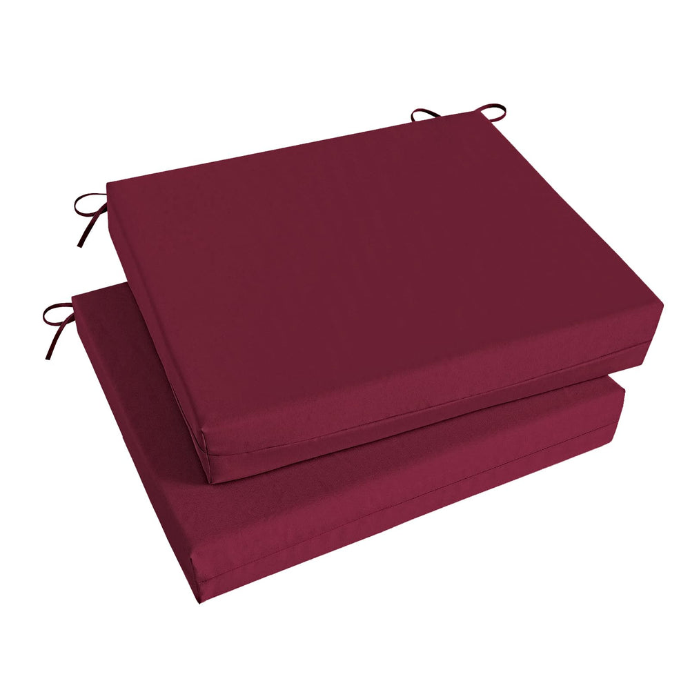 Basic Beyond Outdoor Chair Cushions burgundy front view