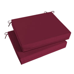Basic Beyond Outdoor Chair Cushions burgundy front view