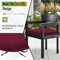 Basic Beyond Outdoor Chair Cushions displayed in garden setting