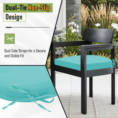 Basic Beyond outdoor chair cushions on a patio chair