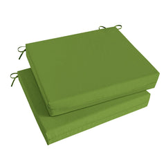 Basic Beyond Outdoor Chair Cushions Set of 2 in Grass Green front view