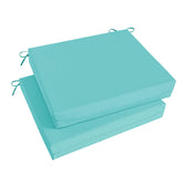 Basic Beyond Outdoor Chair Cushions Set of 2 in teal, front view