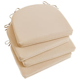 Basic Beyond Outdoor Chair Cushions set of 4, beige, front view