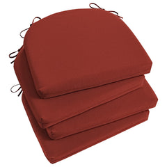 Basic Beyond Outdoor Chair Cushions set of 4, brick red, front view