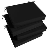 Basic Beyond outdoor chair cushions set of 4 in black, front view
