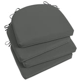 Basic Beyond Outdoor Chair Cushions Set of 4 in Charcoal Grey, front view