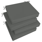 Basic Beyond Outdoor Chair Cushions set of 4 in charcoal grey, front view
