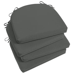 Basic Beyond Outdoor Chair Cushions Set of 4 in Charcoal Grey, front view