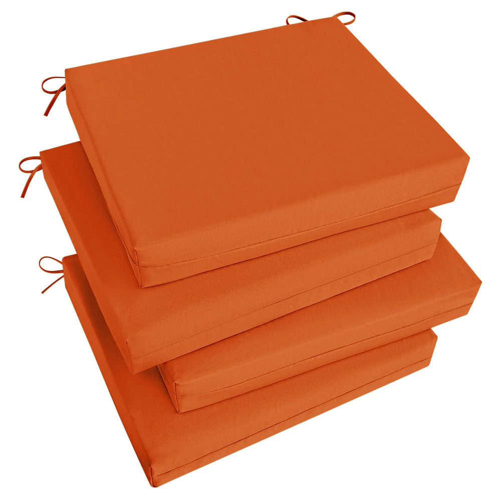 Basic Beyond Outdoor Chair Cushions Set of 4 in orange
