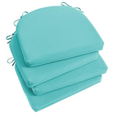Basic Beyond outdoor chair cushions set of 4 in teal, front view