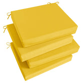 Basic Beyond Outdoor Chair Cushions set of 4 in yellow, front view