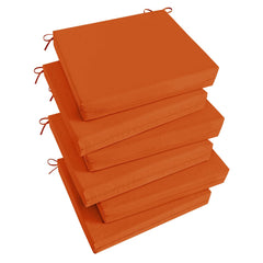 Basic Beyond outdoor chair cushions set of 6 in orange front view