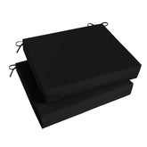 Basic Beyond patio chair cushions set of 2, black, front view