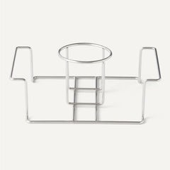 Basics Beer Can Chicken Holder on a table after grilling