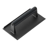 Basics Cast Iron Burger Press front view with wooden handle