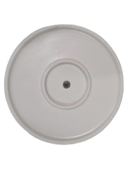 Basics fluted ceramic planter pot with drainage hole