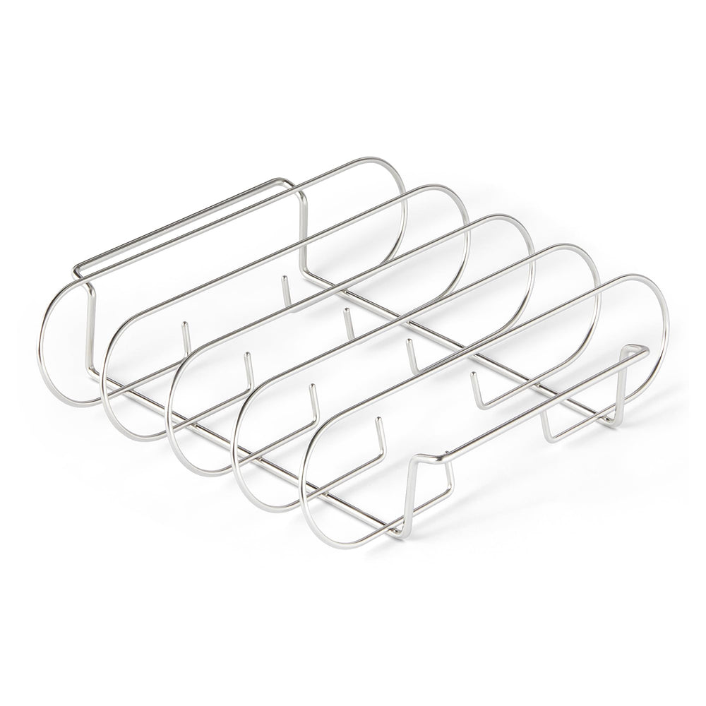 Basics Rib Rack for grilling, stainless steel, front view