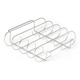 Basics Rib Rack for grilling, stainless steel, front view