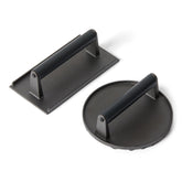 Basics Smash Burger Press round and rectangle models side view